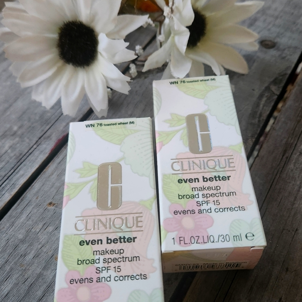 (2)-Clinique Even Better Makeup Broad Spectrum SPF15 Foundation WN76